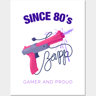 Since 80s Gamer and Proud - Gamer gift - Retro Videogame Posters and Art